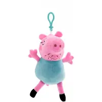Sambro Peppa Wutz Plüschanhänger (14cm) Schlüsselanhänger Kinder Papa Wutz