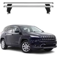 Menabo Dachträger für Jeep Cherokee KL 2014-2018 Pre-FL 50kg Alu Silber 2x