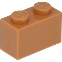 LEGO 100 Stück 3004 Stein Brick 1x2 Part Basic Steine 100 Mittleres Nougat