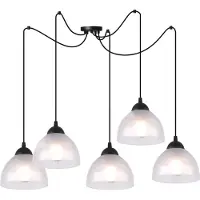 Light11 HOME Hängelampe Spinne Venice 5-flammig mit opalen Glas Lampenschirmen E27