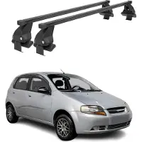Menabo Dachträger Grundtäger für Chevrolet Aveo T250 2005-2011 50kg Schwarz 2x