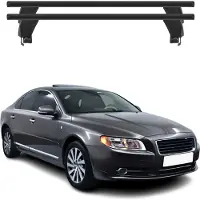 Menabo Dachträger Grundtäger für Volvo S80 2006-2016 50kg Alu Schwarz 2 tlg