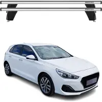 Omac Menabo Dachträger Grundtäger für Hyundai i30 2016-2020 3tür 75kg Alu Silber 2x
