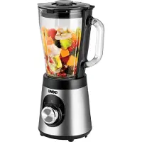 Unold 78625 Standmixer Edel - 1,5 L Volumen, Schwarz, bis 25000 U/Min, mit Edelstahlmesser, BPA-frei, 500 W, Edelstahl