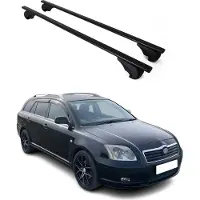 Omac Dachträger Grundtäger für Toyota Avensis Kombi 1997-2008 75kg Metall Schwarz 2x