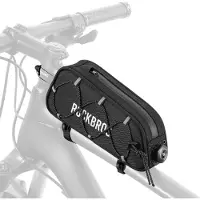 RockBros Road to Sky Fahrrad Rahmentasche, Oberrohrtasche, Wasserabweisend, 0,7L, Schwarz