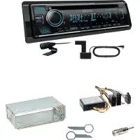 Kenwood KDC-BT760DAB Bluetooth Digitalradio Einbauset für Mercedes W210 ab 08/99