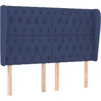 Syfax Kopfteil mit Ohren Blau 163x23x118/128 cm Stoff