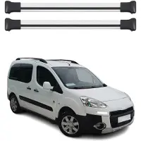 Omtec Dachträger Grundtäger für Peugeot Partner Tepee 2008-2018 75kg Alu Silber 2 tlg