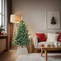 vidaXL "Schlussverkauf" Weihnachtsbaum(1 pc) - Kunstbaum/Tannenbaum -kragen Weiß 60x60x28 cm Wasserhyazinthe C8228