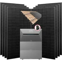 Anker 3640W Balkonkraftwerke Solarbank E2700 3 Pro mit smart meter und 2 BP2700 Erweiterungsbatterie mit Halterung für Dachziegel