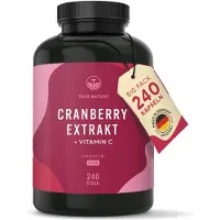 True Nature Cranberry Extrakt Kapseln + Vitamin C - 6% Proanthocyanidine 240 St