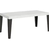 Itamoby Ausziehtisch 200/304x90 cm Flammenweiß Esche anthrazit Beine