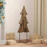 Syfax Weihnachtsbaum mit Ständer Braun 90 cm Massivholz Teak