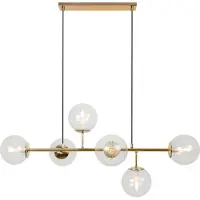Light11 HOME Siena Gold Deckenleuchte 6 Flache Lampen Ohne Lampenform E14 Arm Lang