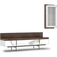 AEA Wohnzimmer Set 2tlg TV-Ständer Komplett Hänge Vitrine Luxus Modern Design