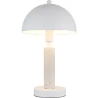 Globo Lighting LED Tischleuchte, weiß, Travertin Stein, H 34 cm