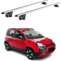 Aurilis Dachträger Grundtäger für Fiat Panda III Cross 2014-2025 100kg Alu Grau 2tlg ABE
