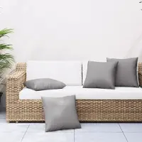 vidaXL "2026 Promotion" Sofakissen 4 Stk. - Hohe Qualität - Grau 60x60 cm Stoff - Gartenmöbelauflagen CC21882
