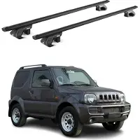 Aurilis Dachträger Gepäckträger für Suzuki Jimny FJ 1998-2018 Alu Schwarz 2 tlg ABE