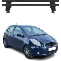 Menabo Dachträger Grundtäger für Toyota Yaris 2005-2011 50kg Alu Schwarz 2 tlg