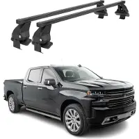 Menabo Dachträger Grundtäger für Chevrolet Silverado IV 2019-25 4 Tür Schwarz 2x
