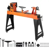StarTech.com Holzbearbeitungs-Drehbank 1500W - 457x1020mm Werkbank - Vertikale Holzdrehmaschine 0-3200 U/min - Ideal für mittlere bis große Projekte wie Tischbeine, Vasen