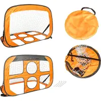 Master Pop-Up Fußballtor 118 x 80 x 80 cm mit Trainingslöchern