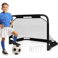 Costway Pop-up Fußballtor faltbar, Fußballtore Garten wetterfest, Mini Fussball Tor Outdoor für Kinder & Erwachsene, 91 x 62 x 62 cm