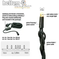 Hellum LED-System Profi Lichterkette außen verlängerbar warmweiß 40 LED ohne Netzkabel