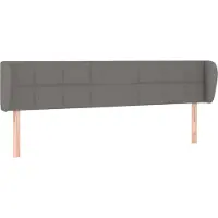 Syfax Kopfteil mit Ohren Dunkelgrau 183x23x78/88 cm Stoff