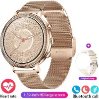 Mc star Smartwatch Damen Bluetooth Anruf 1,39-Zoll-Bildschirm Herzfrequenz, Blutdruck, Schlafüberwachung, Sportuhr, Damen Geschenk, gold
