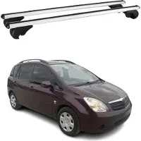 Omac Dachträger Grundtäger für Toyota Yaris Verso 1999-2005 75kg Alu Silber 2 tlg