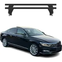 Menabo Dachträger Grundtäger für VW Passat B8 2014-2022 50kg Alu Schwarz 2 tlg