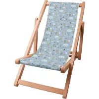 Dreamroots Kinder Liegestuhl klappbar Holz, bis zu 130 kg, Sonnenliege klappbar mit 3-stufiger Neigungsregulierung der Rückenlehne,The Weather is Good