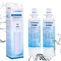 Wessper 2x interner Wasserfilter für Kühlschrank – kompatibel mit Beko Grundig Lamona Küppersbusch Blomberg, Ersatz 4874960100