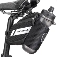 RockBros Fahrradsatteltasche mit Flaschenhalter, Fahrradsitz Tasche, ca. 1L