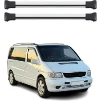 Omtec Dachträger Grundträger Gepäckträger für Mercedes Vito W638 1996-2003 Alu Grau 4x