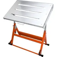 Sans marque Klappbare letzter Tisch – Werkbank 76x51cm – Höhenverstellbar 63–81cm – 181kg Tragfähigkeit – Einstellbare Winkel 0°/30°/90°