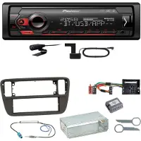 Pioneer MVH-S420DAB Bluetooth DAB+ MP3 Einbauset für Up Seat Mii Skoda Citigo