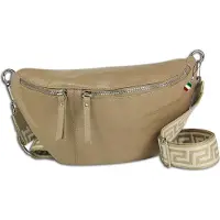 DrachenLeder Florence Leder Tasche Gürteltasche taupe beige OTF821N