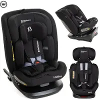 Bebelissimo Kindersitz I-SIZE 40-150 cm, 360, Kinderautositz - Hellios in Schwarz | Gr.: onesize