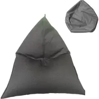 Generic Rebecca Mobili Pouf Bezug Leerer Grauer Polyester Reißverschluss 50x110x130