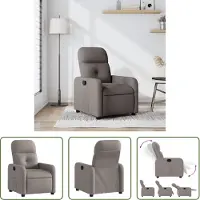The Living Store Relaxsessel Taupe Stoff