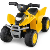 Costway 6V Elektro Kinder Quad, Mini Elektroquad ATV mit LED-Scheinwerfern,Musik & Hupe, Kinderquad 2,8km/h für Kinder von 18–36 Monaten Gelb