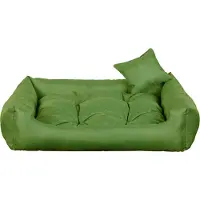 POOM Hundebett CODURA – Robuste Hundeliege aus strapazierfähigem Stoff, langlebiges Hundekissen in hoher Qualität (3XL – 130x110 Limette)