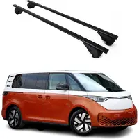 Omtec Dachträger Grundtäger für VW ID. BUZZ 2022-2025 75kg Metall Schwarz 2 tlg