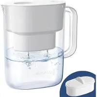 Waterdrop Lucid Wasserfilter Krug mit 1 x 90 Tage Filter, 3,5 L, reduziert Kalk, Chlor, Blei, Kupfer im Wasser, NSF , BPA-frei, weiß