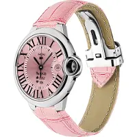 Douself AW28 Smart-Sportuhr 1,32-Zoll-Bildschirm, Bluetooth-Uhr BT5.0, IP67 wasserdicht, Super-Multisportmodus, silberner + rosafarbener Gürtel (eingebauter Akku)