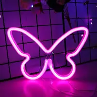 Rosikey Schmetterling Deko Led Neon Wanddekoration, Nachtlicht Für Weihnachten Mädchen Geburtstagsgeschenk Wohnzimmer Schlafzimmer Zimmer Wand Dekoration